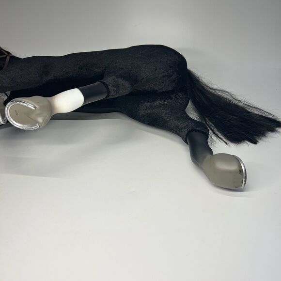 American Girl Black & White Velvet Horse 16” Retired 2008 Collectible w/ Lead - Picture 11 of 16